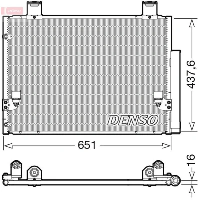 Kuva DENSO DCN50057 Ilmastoinnin Lauhdutin Vedenerottimella R 134a TOYOTA: HILUX 3 Pick up