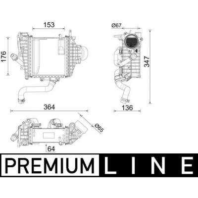 Kuva MAHLE ORIGINAL CI 641 000P Välijäähdytin