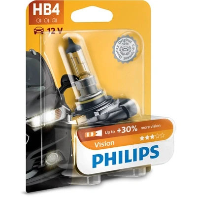 Kuva Halogeenilamppu PHILIPS Vision Hb4 P22d BMW, HONDA, JEEP, SUBARU, ALPINA, INFINITI, DODGE, SEAT, MITSUBISHI, KIA, NISSAN, CHEVROLET, TOYOTA, VW, MAZ