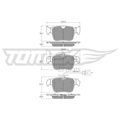 Kuva TOMEX brakes TX 52 41 ABS Anturi Taka akseli, vasen 555mm HONDA: CIVIC 8 Hatchback
