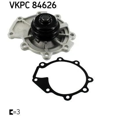 Kuva SKF VKPC 84626 Vesipumppu Tiivisteillä Muovi Moniurahihnavedolle FORD: MONDEO 3 Kombi, Stufenheck, 3, JAGUAR: X Type Farmari