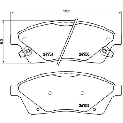 Kuva BREMBO P 09 010 Jarrupalat akustisella kulumavaroittimella Ilman tarvikkeita SAAB: 9 4X SUV