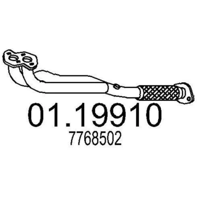Kuva MTS 01.19910 Pakoputki 700 Edessä keskiäänenvaimentajalle