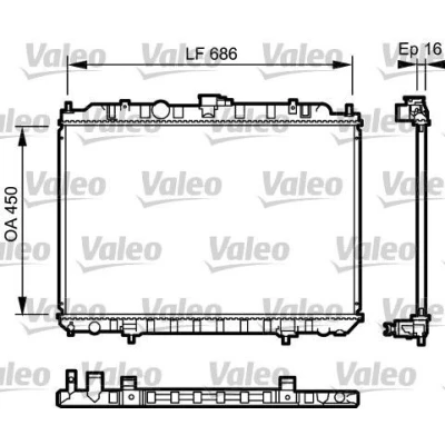 Kuva VALEO 735063 Jäähdytin Alumiini 450 688 16 kylmäainesäätimellä Jäähdytysrivat juotetut NISSAN: X Trail
