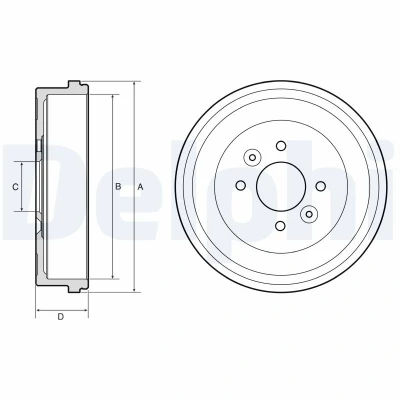 Kuva DELPHI BF658 Jarrurumpu ilman ABS sensorirengasta 260mm