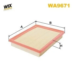 Kuva WIX FILTERS WA9671 Ilmansuodatin 35mm 187mm 220mm Suodatinpanos TOYOTA: Auris Farmari, Hatchback, LEXUS: RX IV, CT, NX