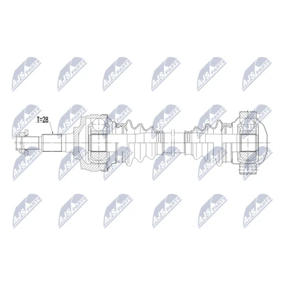 Kuva NTY NPW PS 019 Vetoakseli Taka akseli, oikea 700mm Käsivaihteisto, 6 portainen