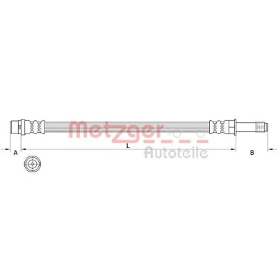 Kuva METZGER 4111639 Jarruletku Etuakseli, vasen, oikea 409