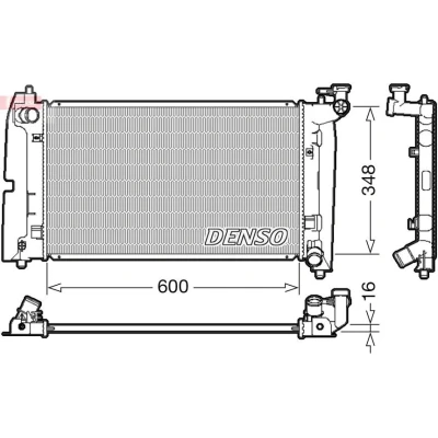 Kuva DENSO DRM50085 Jäähdytin 600 348 16 TOYOTA: Corolla IX Station Wagon, Verso, Sedan