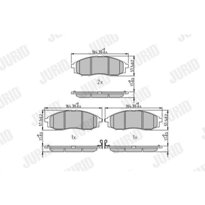 Kuva JURID 572551J Jarrupalat akustisella kulumavaroittimella Ilman tarvikkeita NISSAN: Pick Up, Navara up