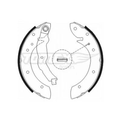 Kuva TOMEX brakes TX 20 79 Jarrukengät Taka akseli 228 40 RENAULT: MEGANE 1