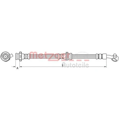 Kuva METZGER 4111547 Jarruletku Etuakseli, oikea 622 M10x1 NISSAN: Qashqai 2