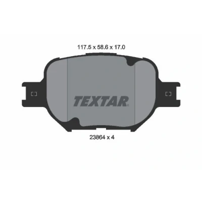 Kuva TEXTAR 2386401 Jarrupalat Ei kulumisenilmaisimelle TOYOTA: Corolla IX Station Wagon, Sedan, VIII LEXUS: IS 3