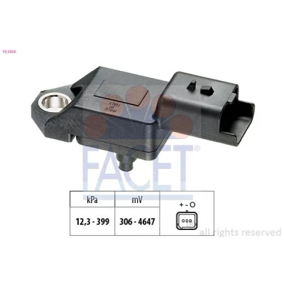 Kuva FACET 10.3426 Paineilma Anturi, Korkeus 12kPa 399kPa