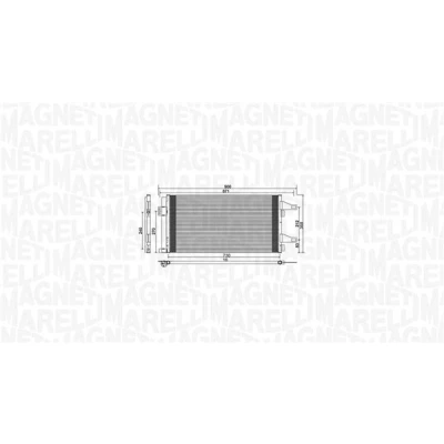 Kuva MAGNETI MARELLI 350203761000 Ilmastoinnin Lauhdutin Vedenerottimella 730x368x16 368 730 16 FIAT: Ducato III Bussi, Van
