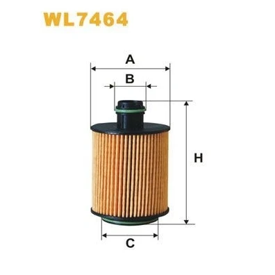 Kuva WIX FILTERS WL7464 Öljynsuodatin Suodatinpanos OPEL: Astra J Sports Tourer, Corsa D Hatchback, FIAT: BRAVO 2, Linea