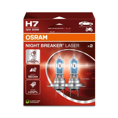 Kuva Halogeenipolttimo Osram Night Breaker Laser H7 PX26d, Universal 1982397