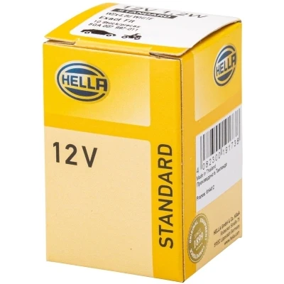 Kuva HELLA 8GA 007 997 011 Polttimo, Mittariston Valo 12 Sokkelipolttimo W2x4.6d Halogeeni