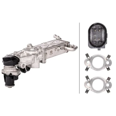 Kuva HELLA 6NU 358 167 021 EGR Moduli (Pakokaasukierrätys) Tiivisteillä, Pakokaasukierrätys jäähdyttimellä venttiilillä SEAT: Ibiza 4 ST