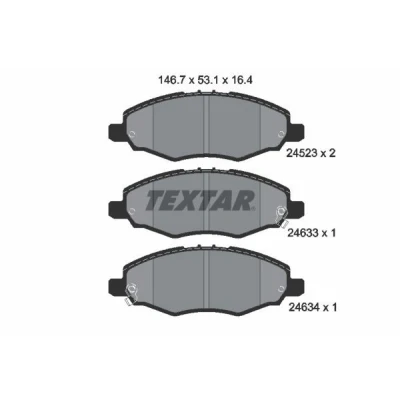 Kuva TEXTAR 2452301 Jarrupalat akustisella kulumavaroittimella TOYOTA: HILUX 3 Pick up