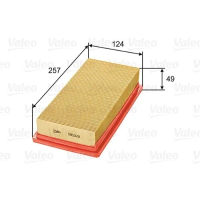 Kuva VALEO 585328 Ilmansuodatin 48 126 262 Suodatinpanos