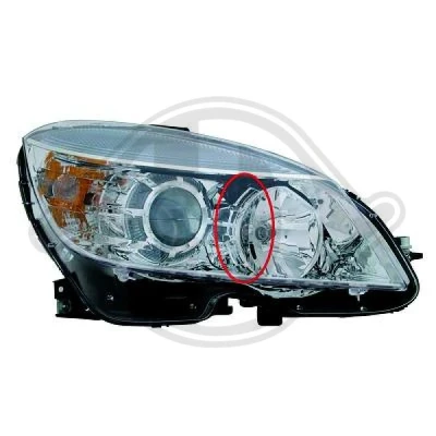 Kuva DIEDERICHS Priority Parts 1672083 Ajovaloumpio Vasen H7/H7 Valokorkeussäätimen moottorilla MERCEDES BENZ: C sarja T modell, Sedan
