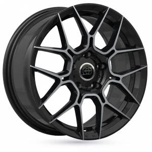 Kuva INFINY Traxx Bright Black Machined Face 7.5x17 5/108 ET35 B65.1