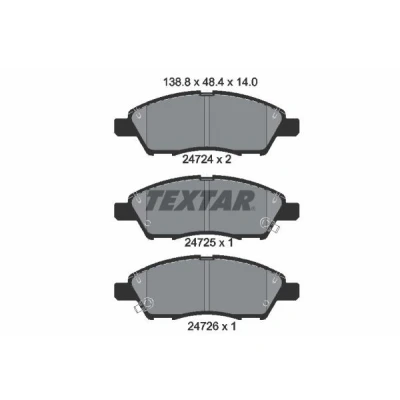 Kuva TEXTAR 2472401 Jarrupalat akustisella kulumavaroittimella NISSAN: MICRA 4, Tiida Hatchback, Sedan