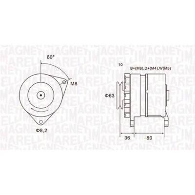 Kuva MAGNETI MARELLI 063735060010 Laturi 14V 70A FORD: ESCORT 4