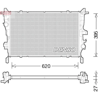 Kuva DENSO DRM09045 Jäähdytin 620 395 27