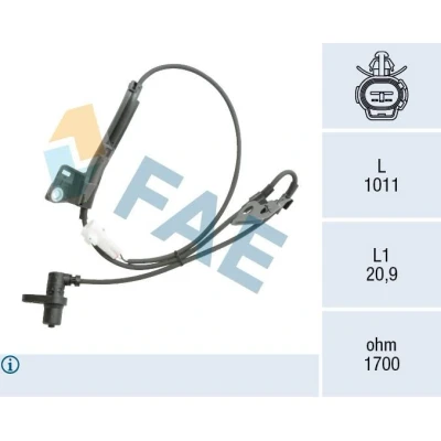 Kuva FAE 78561 ABS anturi Induktiivi 2 1011 TOYOTA: Corolla IX Hatchback, Verso, Station Wagon