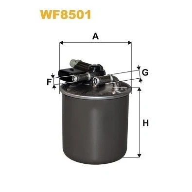 Kuva WIX FILTERS WF8501 Polttoainesuodatin Letkusuodatin 8mm 10mm MERCEDES BENZ: C sarja T modell, E Sedan, modell