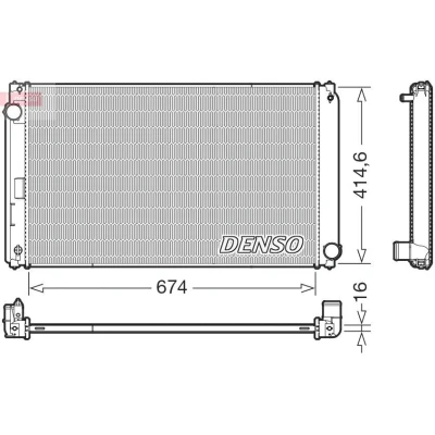 Kuva DENSO DRM50149 Jäähdytin 674mm 415mm 16mm