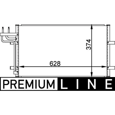 Kuva MAHLE ORIGINAL AC 374 000P Ilmastoinnin Lauhdutin ilman vedenerotinta 628 FORD: Focus 2 Kombi, C Max, Limousine