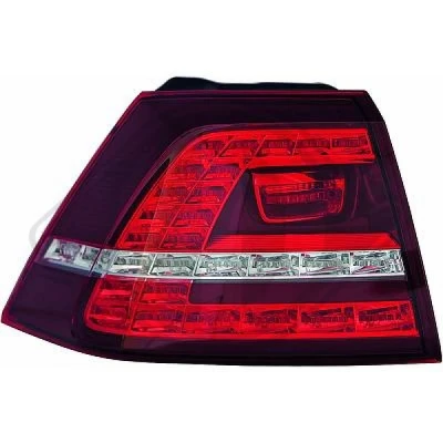 Kuva DIEDERICHS 2216190 Takavalot Oikea Uloin osa LED Lampun kannalla VOLKSWAGEN: Golf 7
