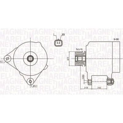 Kuva MAGNETI MARELLI 063731762010 Laturi 12V 110A RENAULT: MEGANE 2 Kombi, GRAND SCENIC 3, CLIO 2, DACIA: Duster SUV, LOGAN MCV NISSAN: MICRA 3