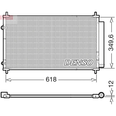 Kuva DENSO DCN50117 Ilmastoinnin Lauhdutin Vedenerottimella R 134a TOYOTA: Yaris III Hatchback