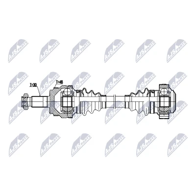 Kuva Vetoakseli, Taka akseli, oikea BMW X3 [E83] OE 33213420710, 33217540116