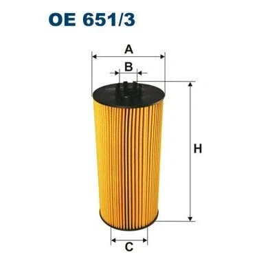 Kuva FILTRON OE 651/3 Öljynsuodatin Suodatinpanos