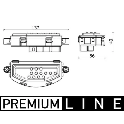 Kuva Säädin, lämmityslaitteen puhallin MAHLE ORIGINAL ABR 158 000P