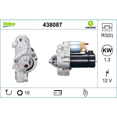 Kuva VALEO NEW ORIGINAL PART 438087 Starttimoottori 12 1,3 10 PEUGEOT: 407 Sedan, 406 SW, CITROËN: C5 III Farmari, I Farmari
