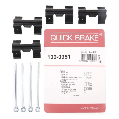 Kuva QUICK BRAKE 109 0951 Tarvikesarja, Jarrupala LAND ROVER: Range Rover 1, Discovery FORD: Transit Mk2 Flatbed Kuorma auto/Alusta