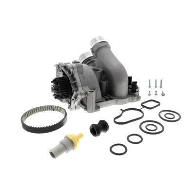 Kuva VEMO V15 99 2114 1 Vesipumppu + Jakohihnasarja Tiivisteillä Pidikkeellä, Hihnalla, laipalla, Anturilla, Termostaatilla VOLKSWAGEN: Passat B6 Variant