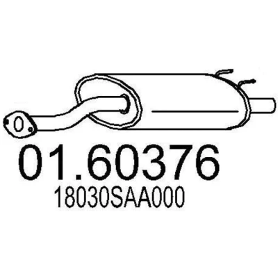 Kuva MTS 01.60376 Takaäänenvaimennin 820