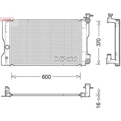 Kuva DENSO DRM50091 Jäähdytin 600 394 16