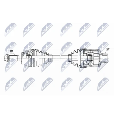 Kuva NTY NPW MZ 051 Vetoakseli Etuakseli, oikea, Etuakseli 586 Käsivaihteisto MAZDA: 3 Sedan, Hatchback