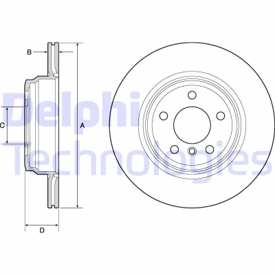 Kuva DELPHI BG4665C Jarrulevyt 330 20 5 Tuuletettu pinnoitettu hiiliteräs ilman pyöränlaakeria, ABS sensorirengasta BMW: 3 Touring, Sedan