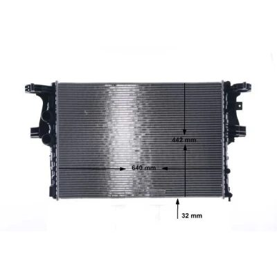 Kuva MAHLE ORIGINAL CR 2087 000S Jäähdytin 640 442 32 Jäähdytysrivat juotetut