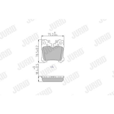 Kuva JURID 572648J Jarrupalat Kulumisenilmaisemelle Ilman tarvikkeita LEXUS: LS IV