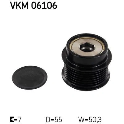 Kuva SKF VKM 06106 Laturin Vapaakytkin 50,3